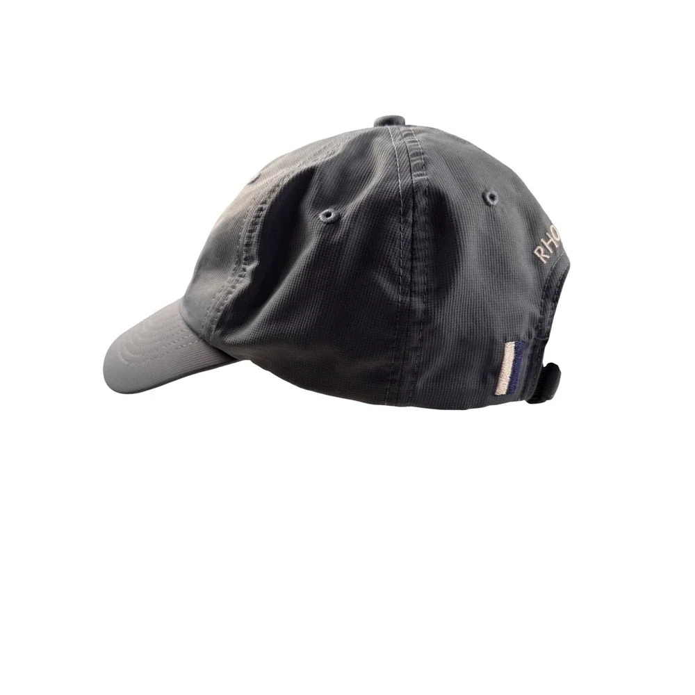 Rhoback Gray Performance Ripstop Adjustable Golf Cap Rhodesian Ridgeback Logo - Picture 3 of 8